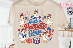 Patriotic Goose PNG, 4th of July Goose Clipart, Funny USA PN Product Image 2