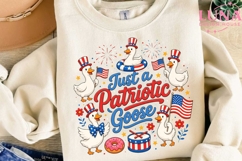 Patriotic Goose PNG, 4th of July Goose Clipart, Funny USA PN Product Image 3