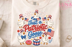 Patriotic Goose PNG, 4th of July Goose Clipart, Funny USA PN Product Image 4