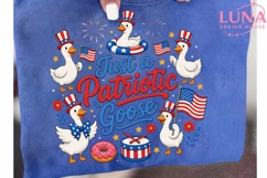 Patriotic Goose PNG, 4th of July Goose Clipart, Funny USA PN Product Image 6