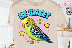 Cute Budgie Bird Be Sweet PNG, Parakeet Clipart, Bird Sublim Product Image 2