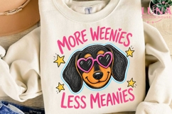 Dachshund Dog Heart Sunglasses PNG, More Weenies Less Meanie Product Image 3