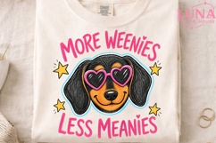 Dachshund Dog Heart Sunglasses PNG, More Weenies Less Meanie Product Image 4