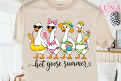 Hot Goose Summer PNG, Funny Beach Goose PNG, Summer Sublimat Product Image 2