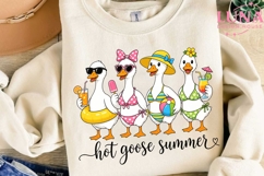 Hot Goose Summer PNG, Funny Beach Goose PNG, Summer Sublimat Product Image 3