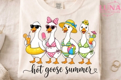 Hot Goose Summer PNG, Funny Beach Goose PNG, Summer Sublimat Product Image 4