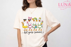 Hot Goose Summer PNG, Funny Beach Goose PNG, Summer Sublimat Product Image 1