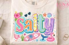 Salty Beach Summer Vibes PNG, Tropical Sublimation Clipart Product Image 4
