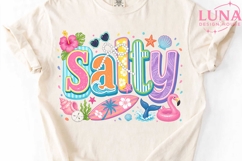 Salty Beach Summer Vibes PNG, Tropical Sublimation Clipart Product Image 5