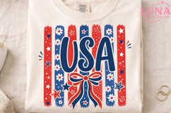 USA Patriotic Bow PNG, 4th of July Sublimation, Coquette Bow Product Image 4