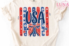 USA Patriotic Bow PNG, 4th of July Sublimation, Coquette Bow Product Image 5