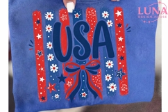 USA Patriotic Bow PNG, 4th of July Sublimation, Coquette Bow Product Image 6