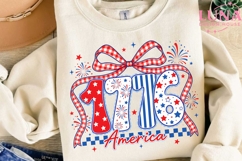1776 America Patriotic Bow PNG, 4th of July Sublimation PNG Product Image 3