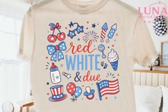 Red White and Due PNG, 4th of July Pregnancy Announcement PN Product Image 2