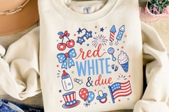 Red White and Due PNG, 4th of July Pregnancy Announcement PN Product Image 3