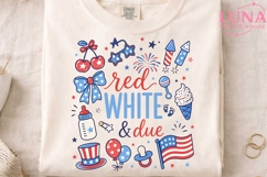 Red White and Due PNG, 4th of July Pregnancy Announcement PN Product Image 4