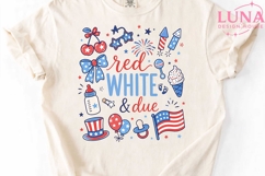 Red White and Due PNG, 4th of July Pregnancy Announcement PN Product Image 5