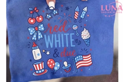 Red White and Due PNG, 4th of July Pregnancy Announcement PN Product Image 6