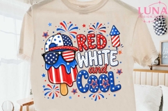 Red White and Cool Popsicle PNG, 4th of July Sublimation PNG Product Image 2