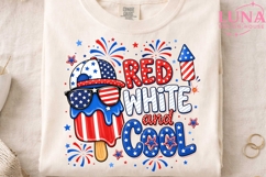 Red White and Cool Popsicle PNG, 4th of July Sublimation PNG Product Image 4