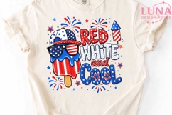 Red White and Cool Popsicle PNG, 4th of July Sublimation PNG Product Image 5