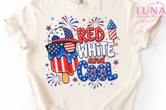 Red White and Cool Popsicle PNG, 4th of July Sublimation PNG Product Image 5