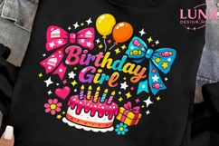 Birthday Girl PNG, Cute Birthday Cake Bow Clipart, Party PNG Product Image 2