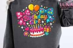Birthday Girl PNG, Cute Birthday Cake Bow Clipart, Party PNG Product Image 4