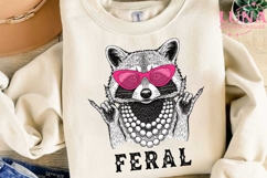Feral Raccoon PNG, Pink Sunglasses Raccoon Png, Funny Animal Product Image 3