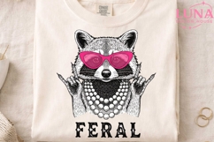 Feral Raccoon PNG, Pink Sunglasses Raccoon Png, Funny Animal Product Image 4