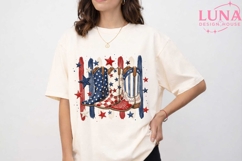 Patriotic Cowboy Boots PNG, 4th of July Western Clipart Product Image 1