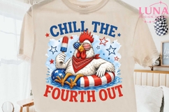 Chill The Fourth Out Rooster PNG, 4th of July Chicken PNG Product Image 2