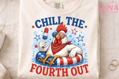 Chill The Fourth Out Rooster PNG, 4th of July Chicken PNG Product Image 4