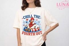 Chill The Fourth Out Rooster PNG, 4th of July Chicken PNG Product Image 1