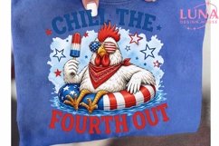 Chill The Fourth Out Rooster PNG, 4th of July Chicken PNG Product Image 6