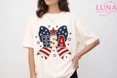USA Patriotic Bow PNG, 4th of July Sublimation, Coquette Bow Product Image 5