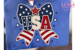 USA Patriotic Bow PNG, 4th of July Sublimation, Coquette Bow Product Image 6