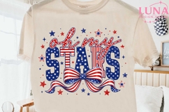 Oh My Stars Patriotic Bow PNG, 4th of July Sublimation Desig Product Image 2