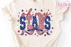 Oh My Stars Patriotic Bow PNG, 4th of July Sublimation Desig Product Image 5