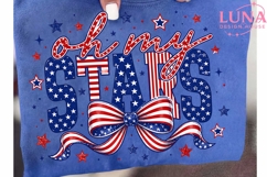 Oh My Stars Patriotic Bow PNG, 4th of July Sublimation Desig Product Image 6