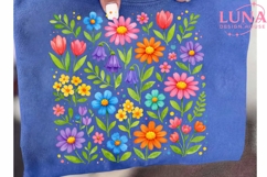 Watercolor Wildflower Garden PNG, Floral Clipart, Spring Flo Product Image 6