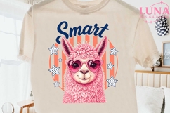 Smart Llama Patriotic PNG, Pink Llama Sunglasses PNG, 4th of Product Image 2