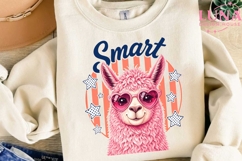 Smart Llama Patriotic PNG, Pink Llama Sunglasses PNG, 4th of Product Image 3