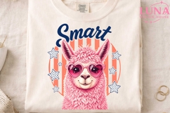Smart Llama Patriotic PNG, Pink Llama Sunglasses PNG, 4th of Product Image 4