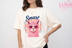 Smart Llama Patriotic PNG, Pink Llama Sunglasses PNG, 4th of Product Image 1