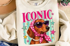 Iconic Dachshund Dog Sunglasses PNG, Retro Dog Sublimation P Product Image 2