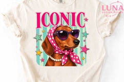 Iconic Dachshund Dog Sunglasses PNG, Retro Dog Sublimation P Product Image 4