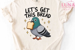 Let's Get This Bread Pigeon PNG, Funny Bird Clipart, Meme PN Product Image 5