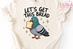 Let's Get This Bread Pigeon PNG, Funny Bird Clipart, Meme PN Product Image 5