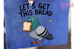 Let's Get This Bread Pigeon PNG, Funny Bird Clipart, Meme PN Product Image 6